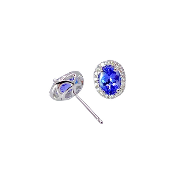 Meira T Tanzanite & Diamond Stud Earrings available at Shaylula Jewlery & Gifts in Tarrytown, NY and online. Stunning - that's the only word for these Meira T tanzanite and diamond studs. Crafted in 14k white gold and surrounded with diamonds they radiate an air of regality.  • 14k, .26 ct dia, 1.80 ct tanzanite  • Post