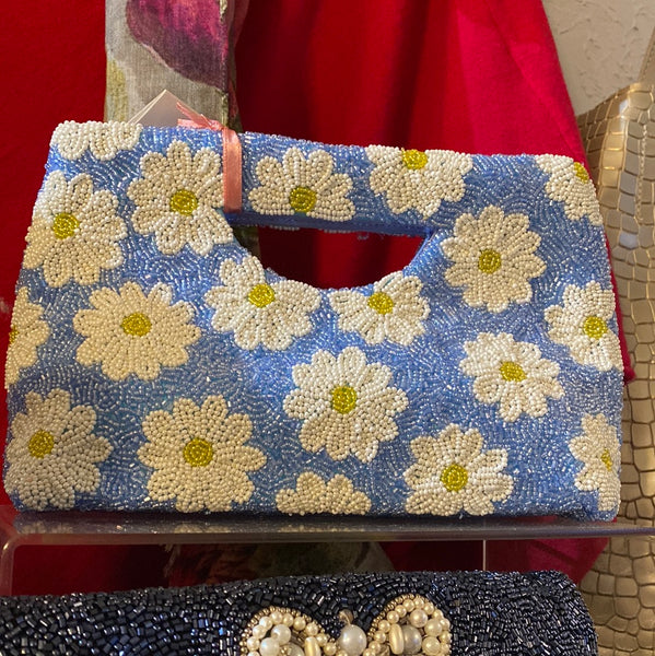 Daisy Beaded Bag