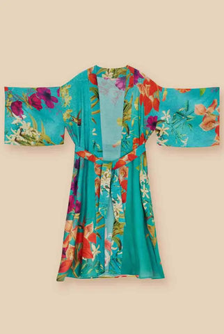 Powder Hummingbird at Dusk Kimono