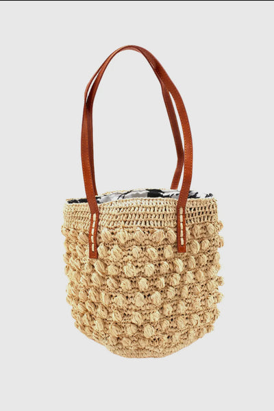 Boucle Crochet Straw Bag