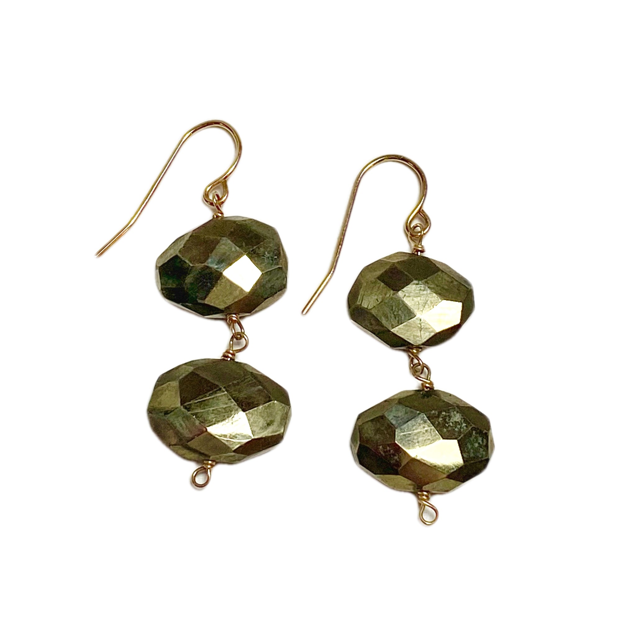 Mickey Lynn faceted double drop earrings Available at Shaylula Jewlery & Gifts in Tarrytown, NY