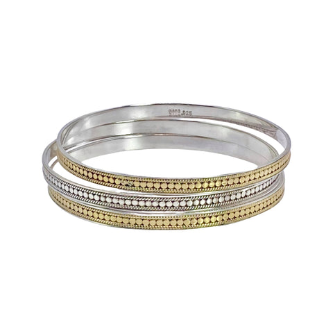 Anna Beck Timor Bangle Set Classic mixed-metal stacking bangles - Available at Shaylula Jewlery & Gifts in Tarrytown, NY and online.