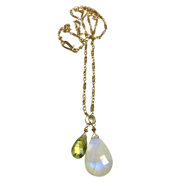Robindira Unsworth Moonstone & Labradorite Necklace Available at Shaylula Jewlery & Gifts in Tarrytown, NY