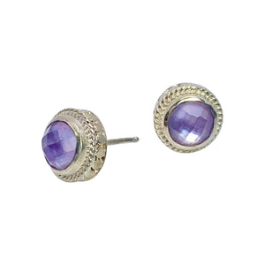 Anna Beck Classic Amethyst Stud Earrings - Available at Shaylula Jewlery & Gifts in Tarrytown, NY