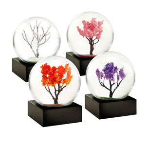 Cool Snow Globes 4 Seasons Mini Snow Globe Set available at Shaylula Jewlery & Gifts in Tarrytown, NY and online. This set of 4 mini snow globes celebrates the changing seasons - the pale blossoming of spring’s rebirth, the overflowing vitality of summer’s color, fall’s fiery extinction and the stark beauty of winter’s chill...  • 4.5" H x 4" D