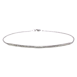 KC Designs Pave Diamond Bar Bracelet available at Shaylula Jewlery & Gifts in Tarrytown, NY and online. A lustrous white gold bar is adorned with 45 pave set diamonds, creating a beautifully simple bracelet that is perfect for everyday wear.  • 14k, .22 ct  • 7"